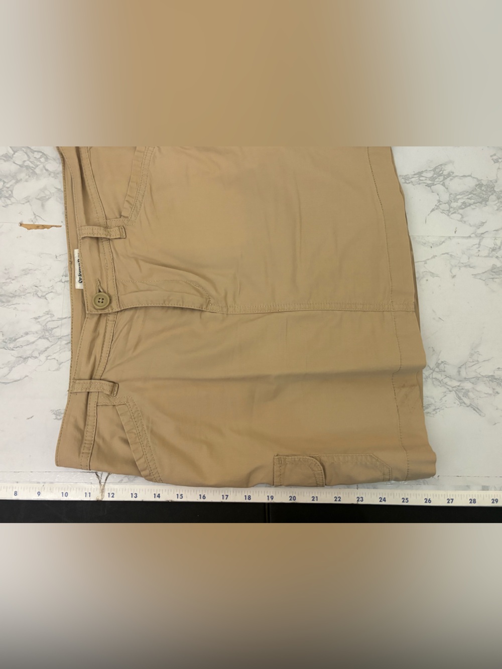 St. John's Bay Skirt Womens Sz 6 Khaki Tan Lightweight Stretch Shorts Lined - Picture 10 of 12